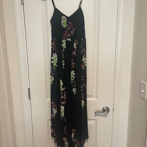 Free People Beau Black Floral Print Dress